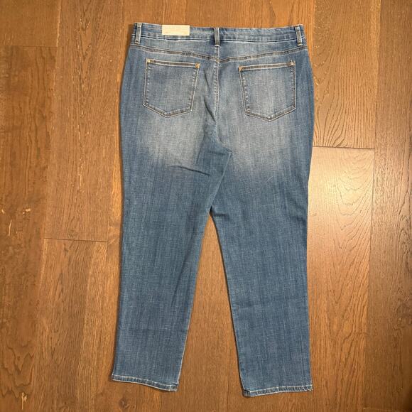 Jeans with leopard track stripe Slim Leg Size 16 NWT - Picture 2 of 4